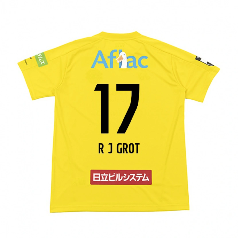 Danxen Kinder Jay-Roy Grot #17 Schwarz Gelb Heimtrikot Trikot 2025/26 T-Shirt