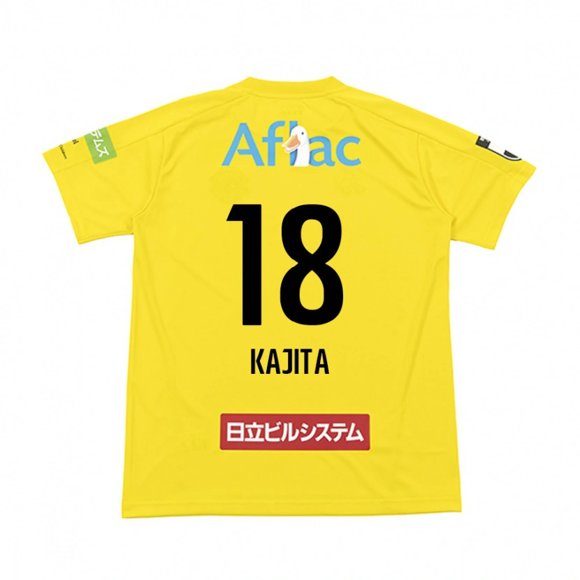 Danxen Kinder Kento Kajita #18 Schwarz Gelb Heimtrikot Trikot 2025/26 T-Shirt