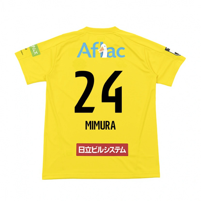 Danxen Kinder Kaname Mimura #24 Schwarz Gelb Heimtrikot Trikot 2025/26 T-Shirt