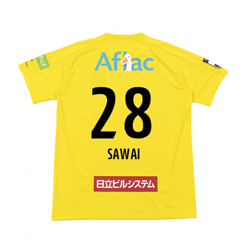 Danxen Kinder Retsu Sawai #28 Schwarz Gelb Heimtrikot Trikot 2025/26 T-Shirt