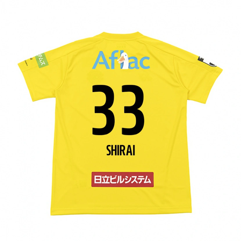Danxen Kinder Eiji Shirai #33 Schwarz Gelb Heimtrikot Trikot 2025/26 T-Shirt