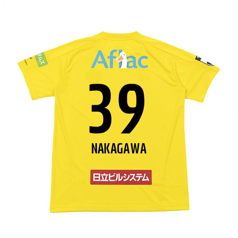Danxen Kinder Nobuteru Nakagawa #39 Schwarz Gelb Heimtrikot Trikot 2025/26 T-Shirt