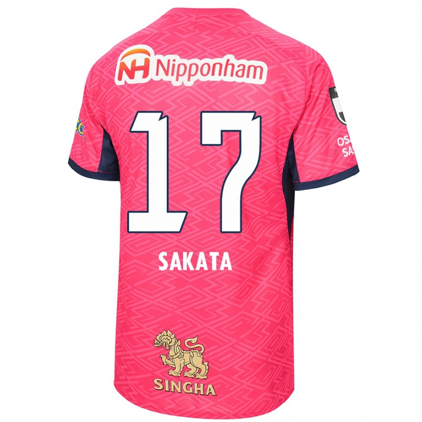 Danxen Kinder Reiya Sakata #17 Sakura Rosa Weiß Heimtrikot Trikot 2025/26 T-Shirt