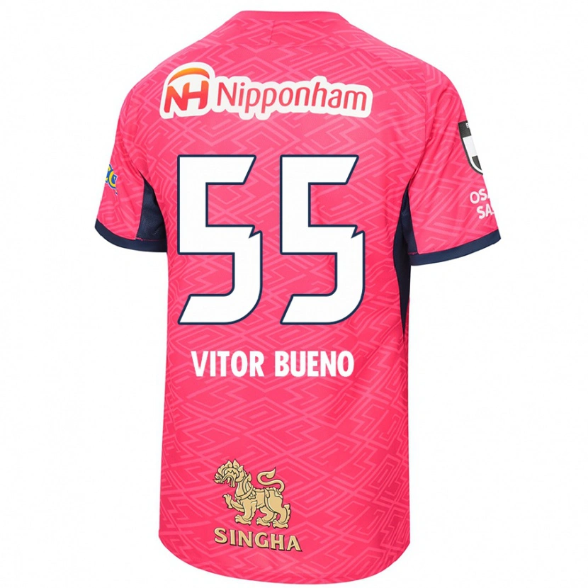 Danxen Kinder Vitor Bueno #55 Sakura Rosa Weiß Heimtrikot Trikot 2025/26 T-Shirt
