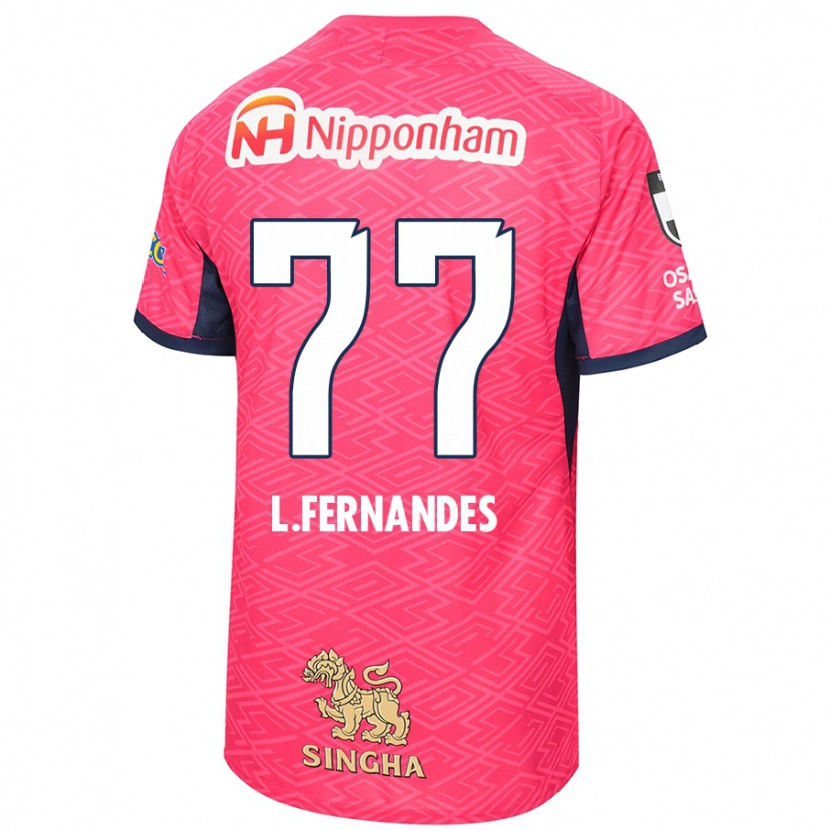 Danxen Kinder Lucas Fernandes #77 Sakura Rosa Weiß Heimtrikot Trikot 2025/26 T-Shirt