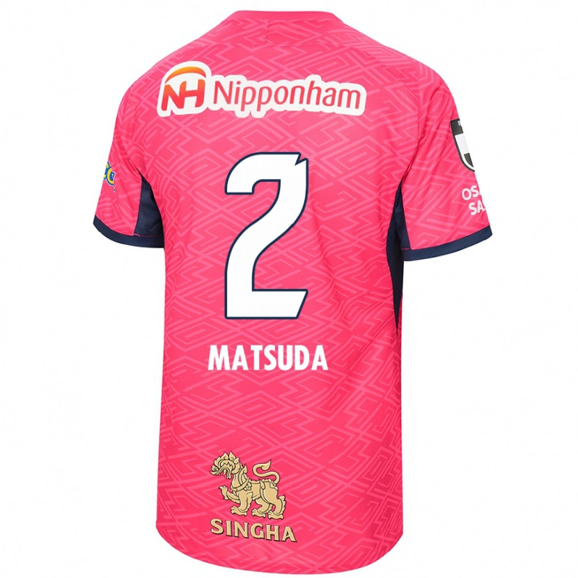 Danxen Kinder Riku Matsuda #2 Sakura Rosa Weiß Heimtrikot Trikot 2025/26 T-Shirt