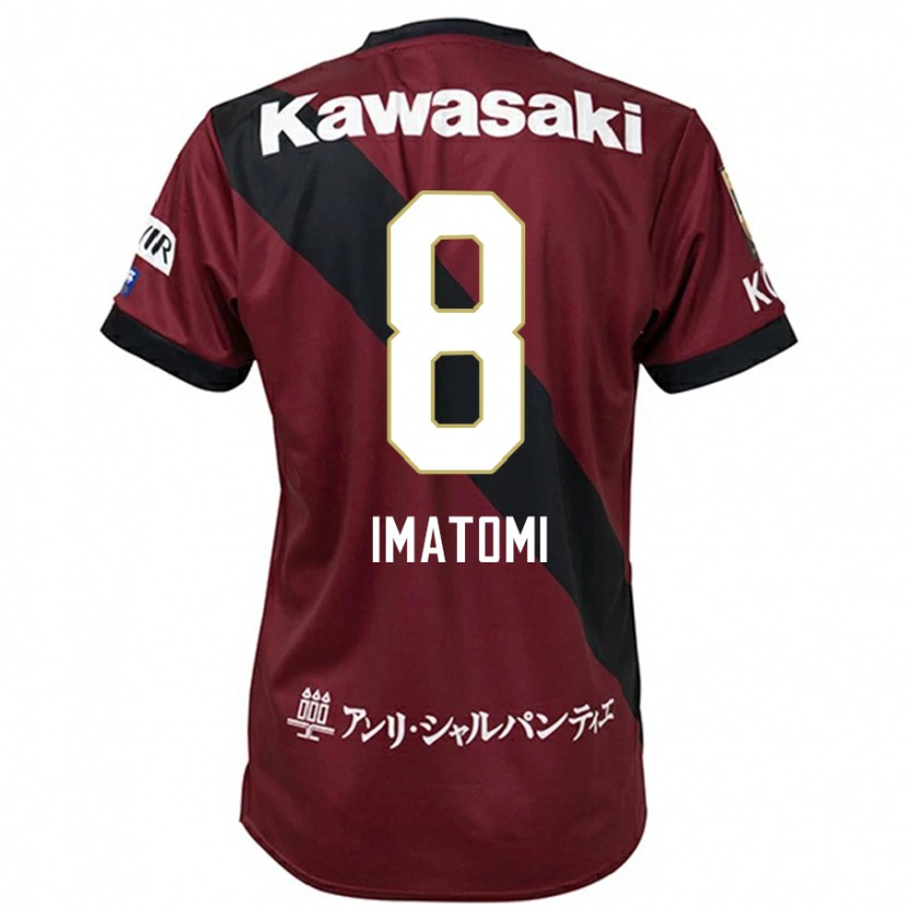 Danxen Kinder Teruya Imatomi #8 Burgunder Schwarz Heimtrikot Trikot 2025/26 T-Shirt