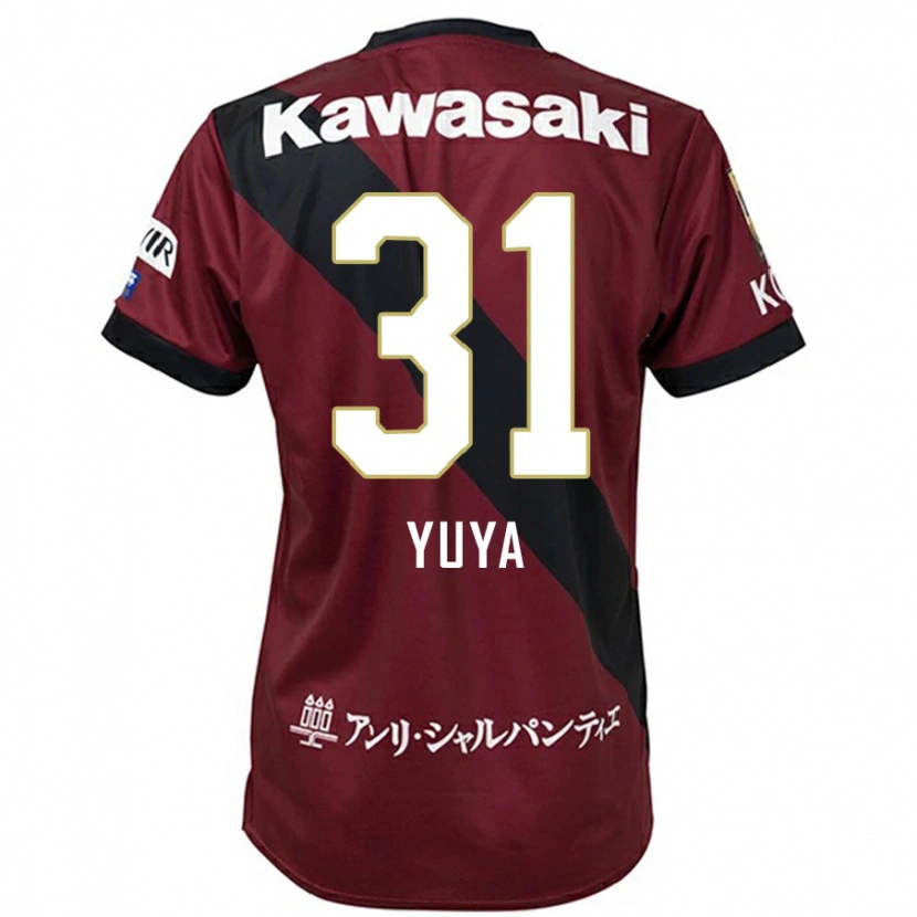 Danxen Kinder Yuya Nakasaka #31 Burgunder Schwarz Heimtrikot Trikot 2025/26 T-Shirt