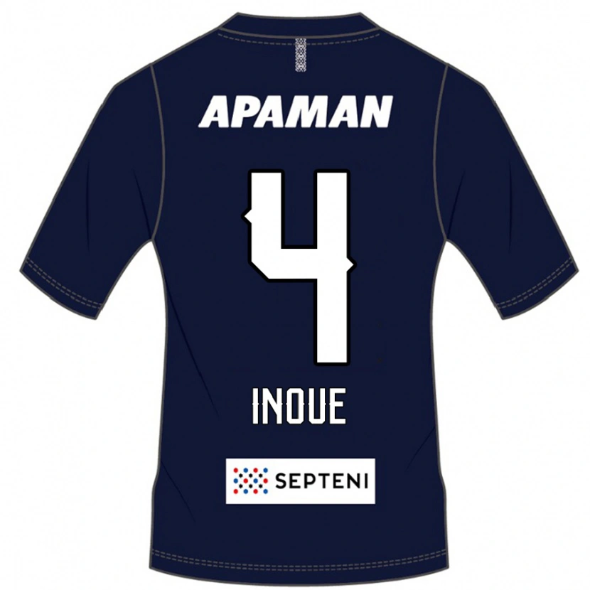 Danxen Kinder Seiya Inoue #4 Königsblau Weiß Heimtrikot Trikot 2025/26 T-Shirt