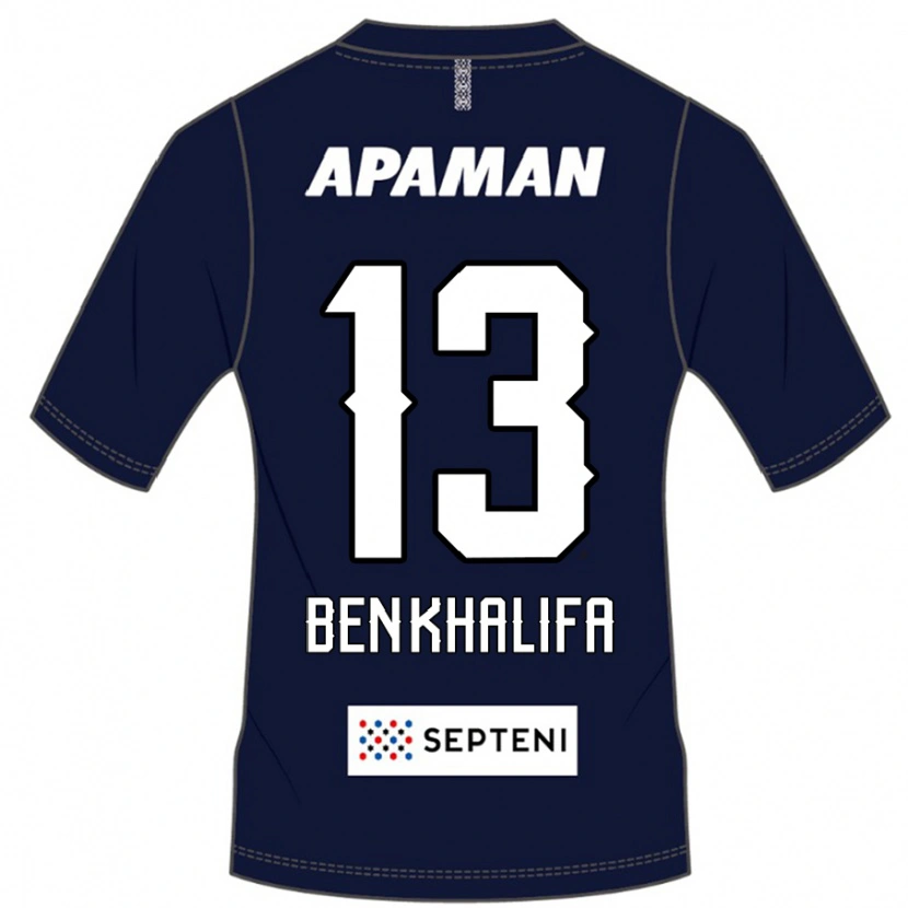 Danxen Kinder Nassim Ben Khalifa #13 Königsblau Weiß Heimtrikot Trikot 2025/26 T-Shirt