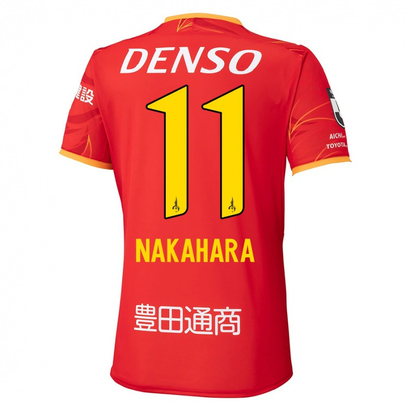 Danxen Kinder Sora Nakahara #11 Rot Gelb Heimtrikot Trikot 2025/26 T-Shirt