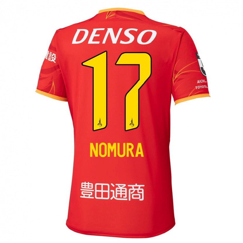 Danxen Kinder Yuto Nomura #17 Rot Gelb Heimtrikot Trikot 2025/26 T-Shirt