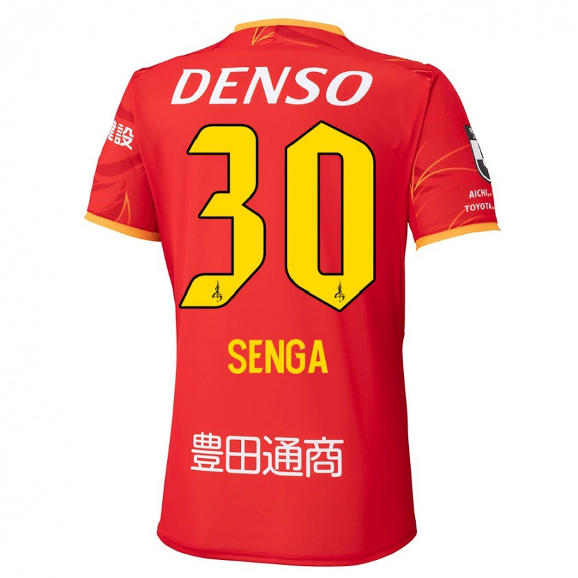 Danxen Kinder Shotaro Senga #30 Rot Gelb Heimtrikot Trikot 2025/26 T-Shirt