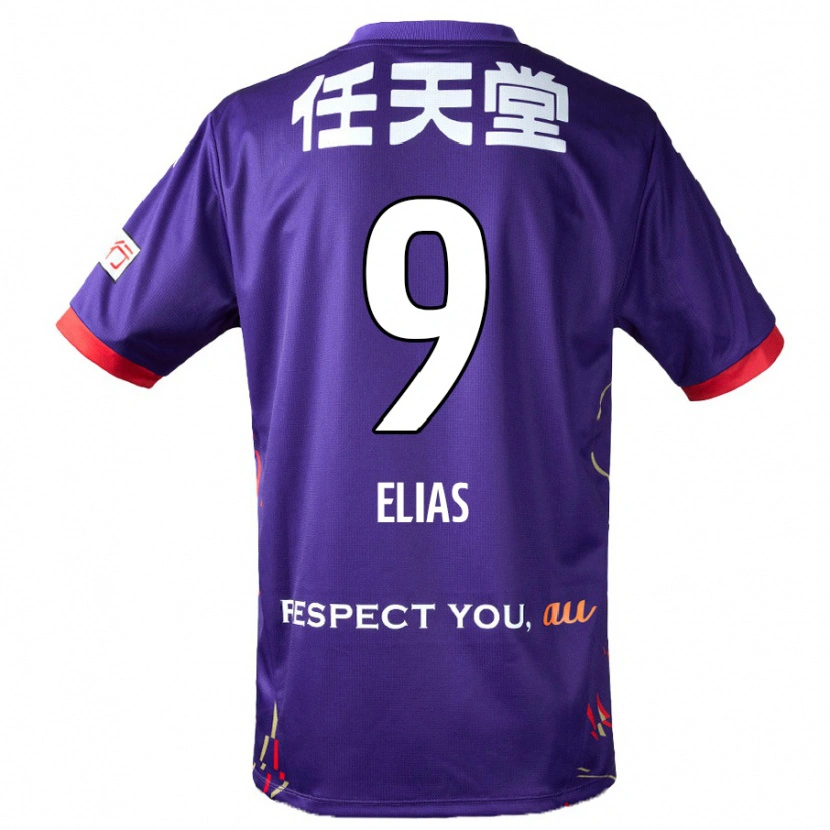 Danxen Kinder Rafael Elias #9 Lila Weiß Schwarz Heimtrikot Trikot 2025/26 T-Shirt