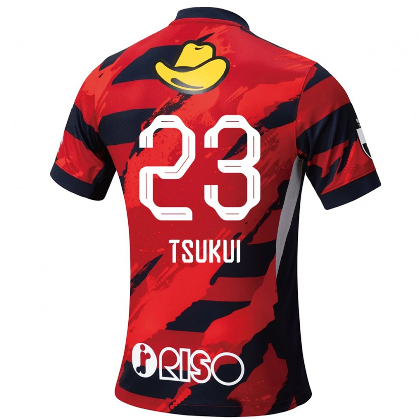 Danxen Kinder Keisuke Tsukui #23 Rot Schwarz Heimtrikot Trikot 2025/26 T-Shirt