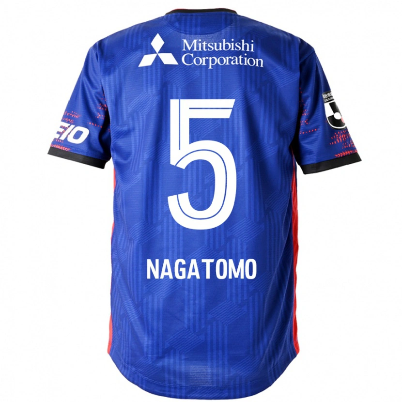 Danxen Kinder Yuto Nagatomo #5 Königsblau Weiß Heimtrikot Trikot 2025/26 T-Shirt