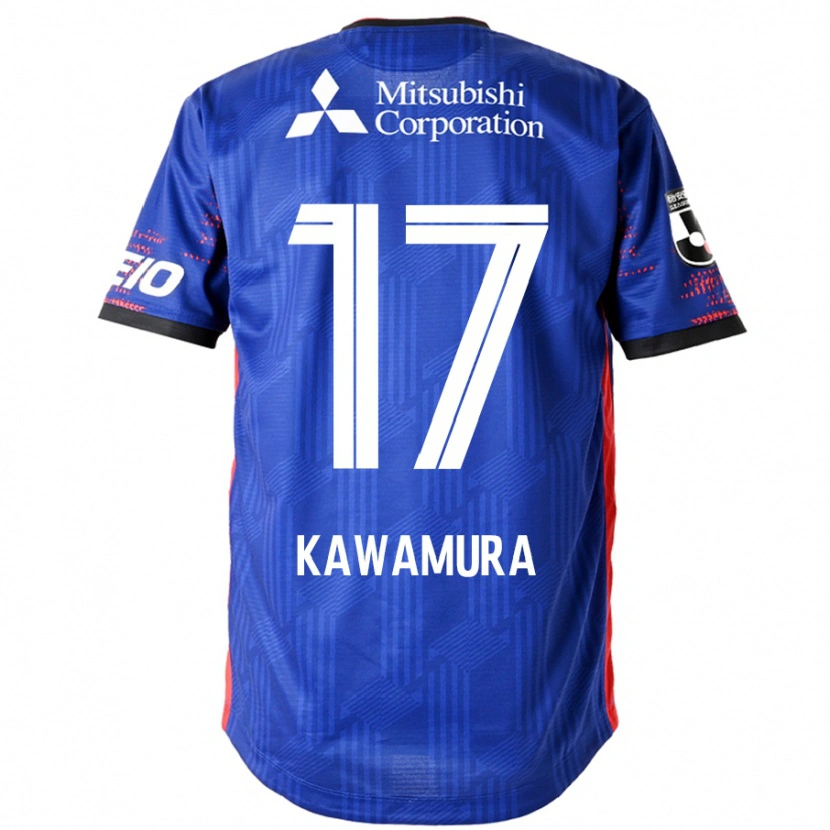 Danxen Kinder Riku Kawamura #17 Königsblau Weiß Heimtrikot Trikot 2025/26 T-Shirt