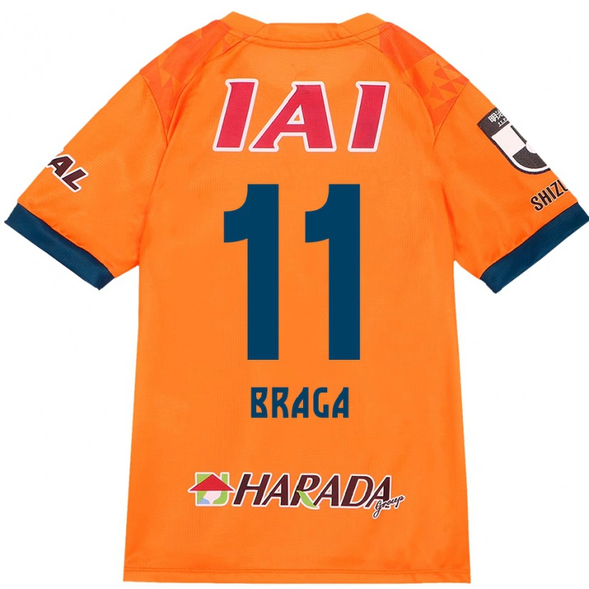 Danxen Kinder Lucas Braga #11 Orange Rot Heimtrikot Trikot 2025/26 T-Shirt