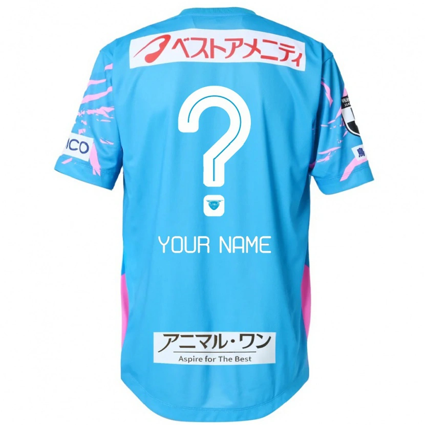 Danxen Kinder Ihren Namen #0 Blau Rosa Heimtrikot Trikot 2025/26 T-Shirt