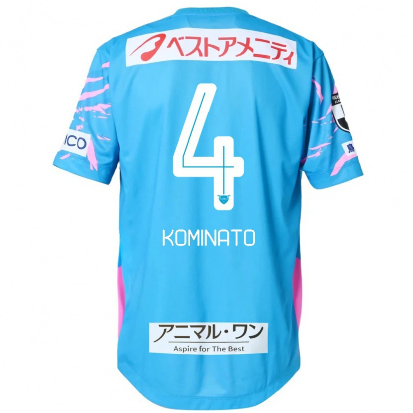 Danxen Kinder Yuya Kominato #4 Blau Rosa Heimtrikot Trikot 2025/26 T-Shirt