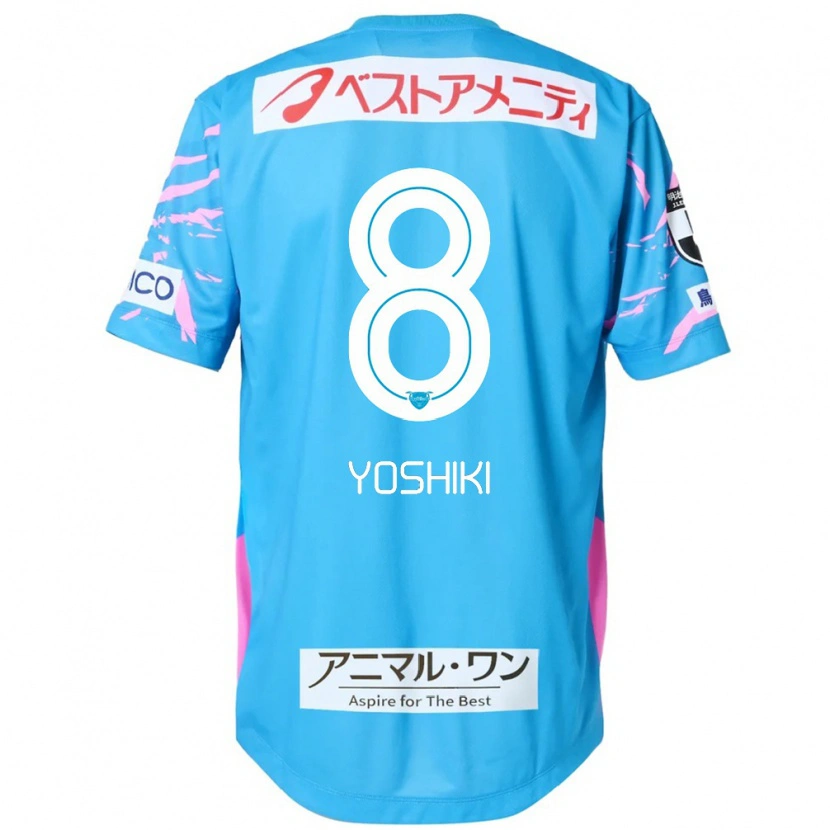Danxen Kinder Yoshiki Narahara #8 Blau Rosa Heimtrikot Trikot 2025/26 T-Shirt