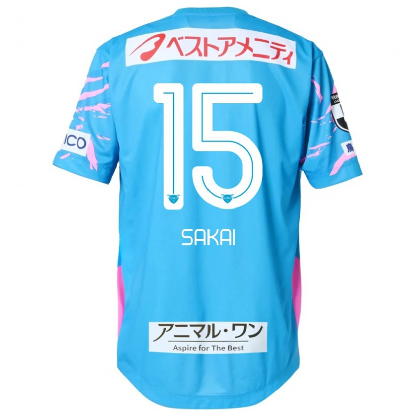 Danxen Kinder Noriyoshi Sakai #15 Blau Rosa Heimtrikot Trikot 2025/26 T-Shirt
