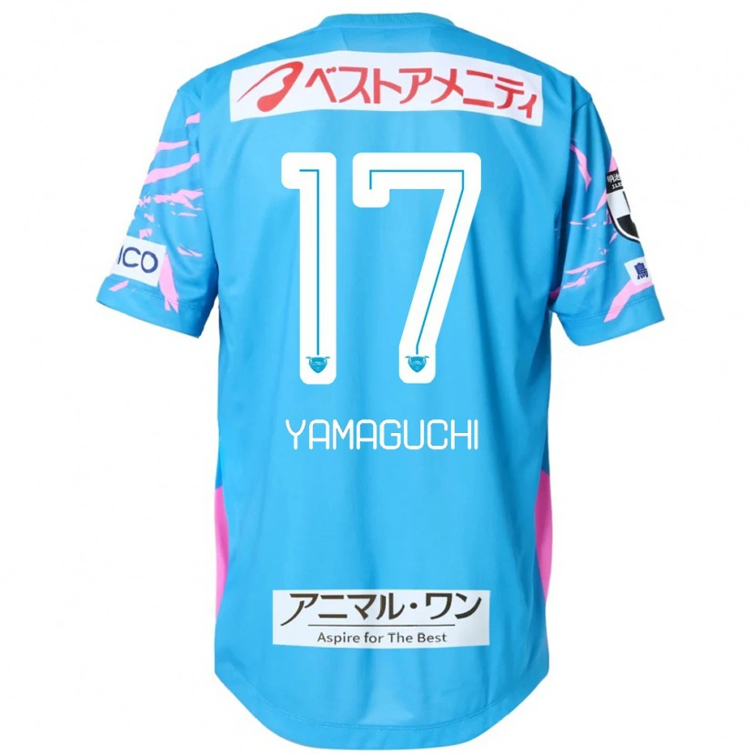 Danxen Kinder Hikaru Yamaguchi #17 Blau Rosa Heimtrikot Trikot 2025/26 T-Shirt