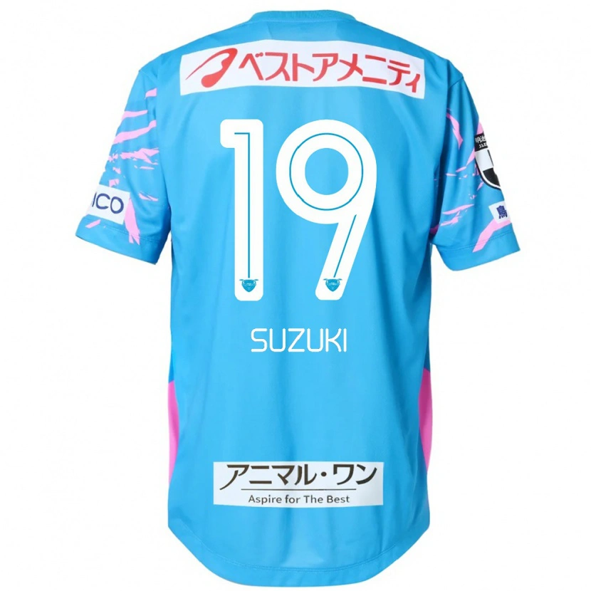 Danxen Kinder Daichi Suzuki #19 Blau Rosa Heimtrikot Trikot 2025/26 T-Shirt
