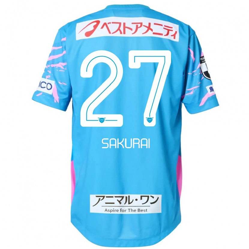 Danxen Kinder Tatsunori Sakurai #27 Blau Rosa Heimtrikot Trikot 2025/26 T-Shirt