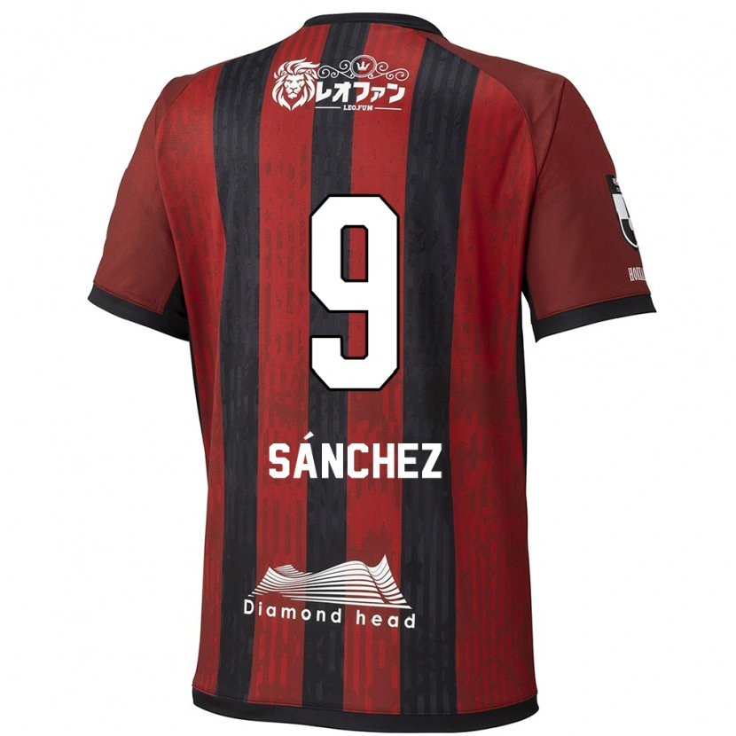 Danxen Kinder Jordi Sánchez #9 Rot Schwarz Heimtrikot Trikot 2025/26 T-Shirt