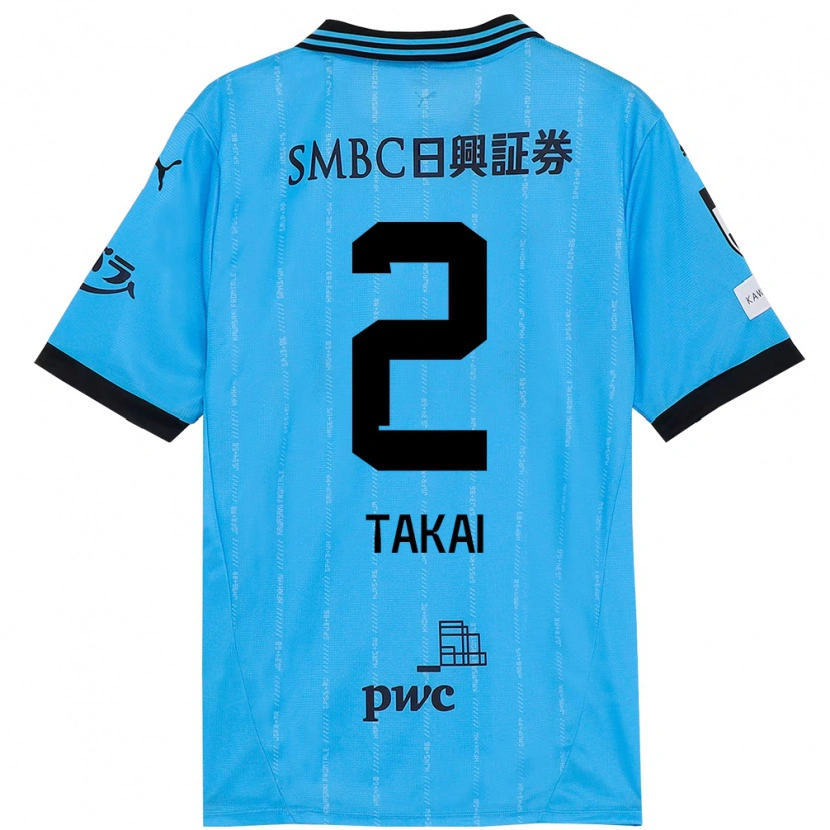Danxen Kinder Kota Takai #2 Himmelblau Schwarz Heimtrikot Trikot 2025/26 T-Shirt