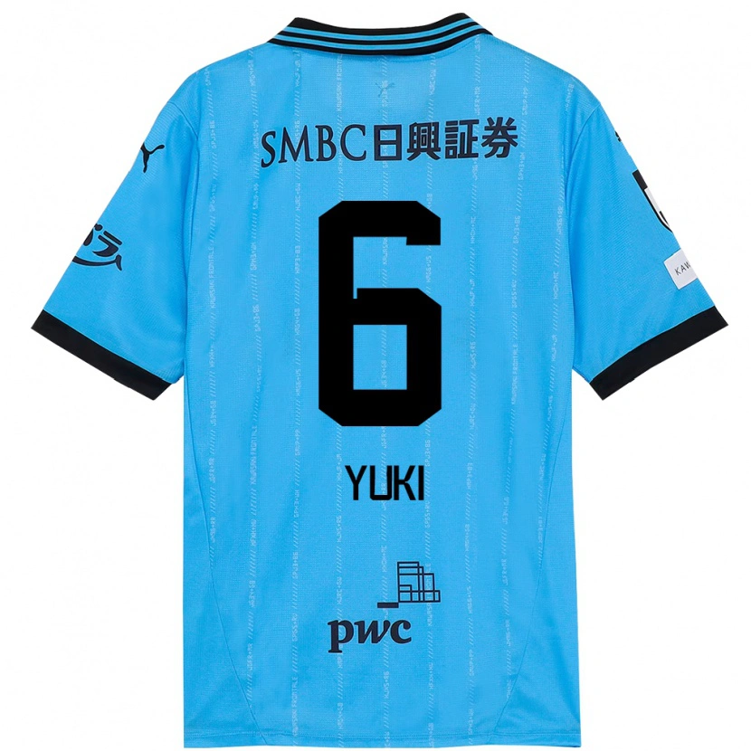 Danxen Kinder Yuki Yamamoto #6 Himmelblau Schwarz Heimtrikot Trikot 2025/26 T-Shirt