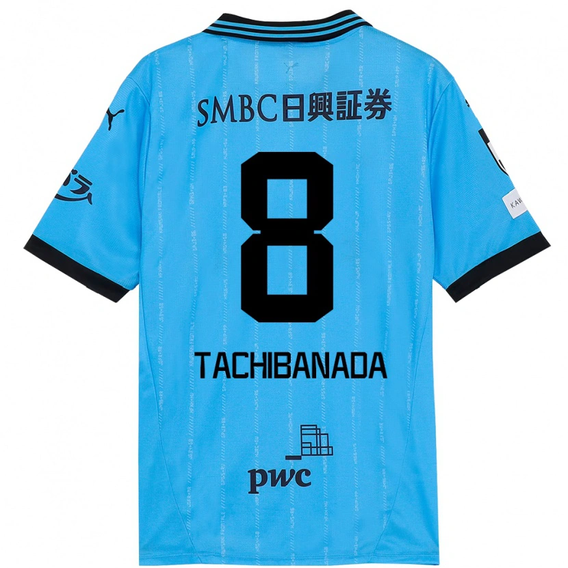 Danxen Kinder Kento Tachibanada #8 Himmelblau Schwarz Heimtrikot Trikot 2025/26 T-Shirt