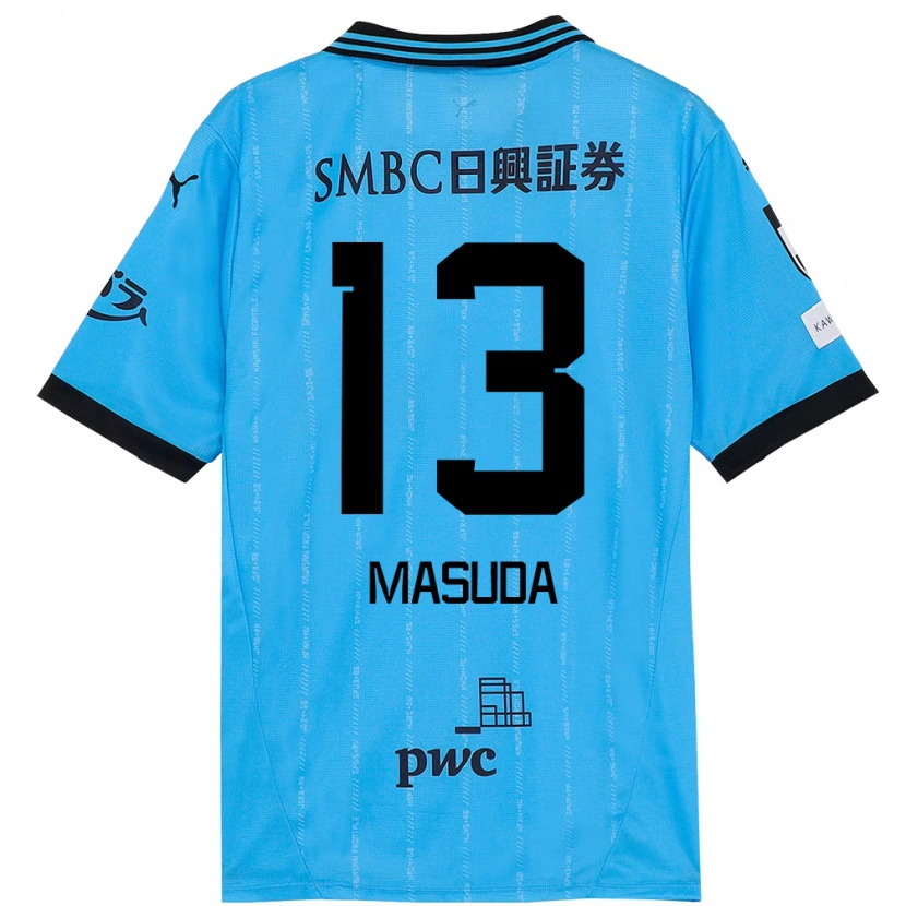 Danxen Kinder Hinata Masuda #13 Himmelblau Schwarz Heimtrikot Trikot 2025/26 T-Shirt