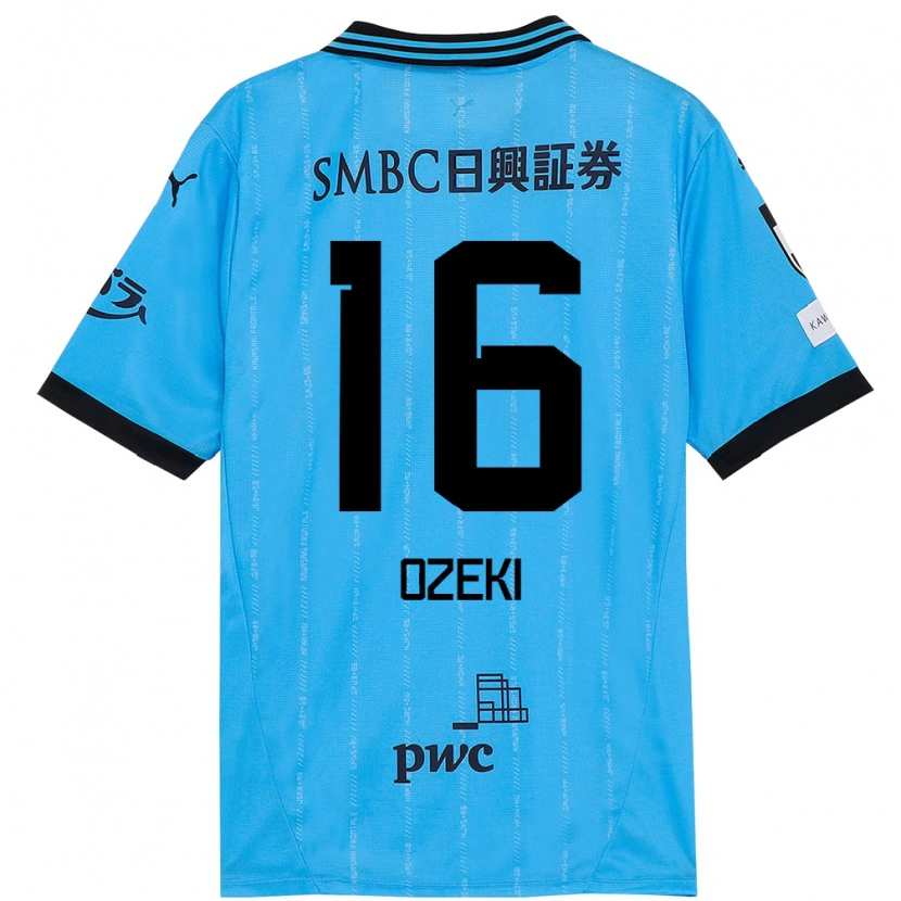 Danxen Kinder Yuto Ozeki #16 Himmelblau Schwarz Heimtrikot Trikot 2025/26 T-Shirt