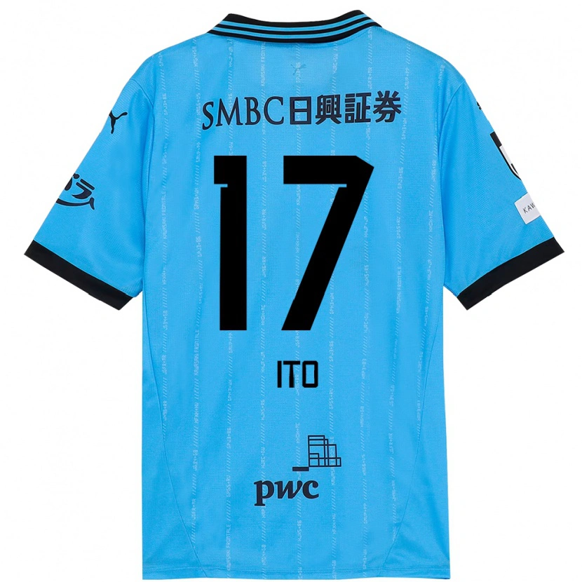 Danxen Kinder Tatsuya Ito #17 Himmelblau Schwarz Heimtrikot Trikot 2025/26 T-Shirt