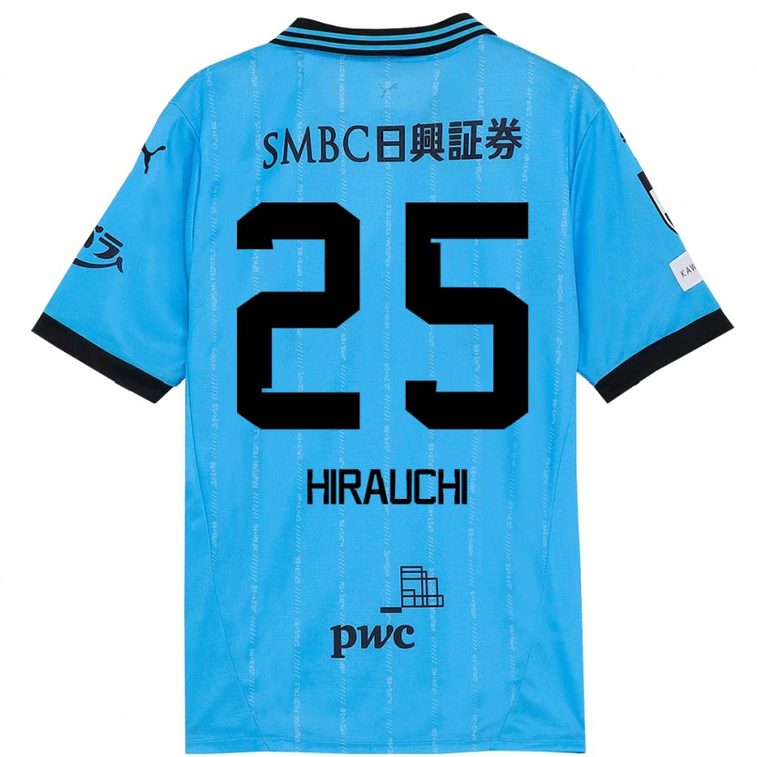 Danxen Kinder Issei Hirauchi #25 Himmelblau Schwarz Heimtrikot Trikot 2025/26 T-Shirt