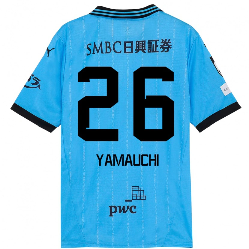 Danxen Kinder Hinata Yamauchi #26 Himmelblau Schwarz Heimtrikot Trikot 2025/26 T-Shirt