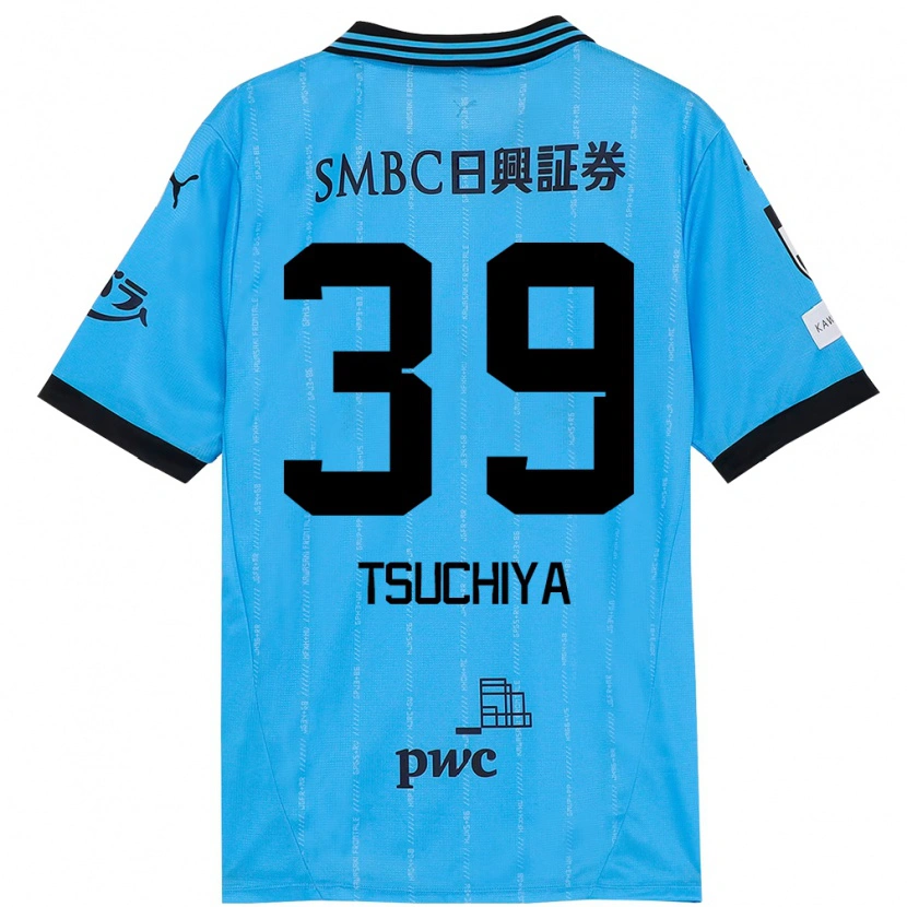 Danxen Kinder Kaito Tsuchiya #39 Himmelblau Schwarz Heimtrikot Trikot 2025/26 T-Shirt