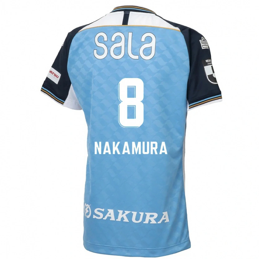 Danxen Kinder Shunta Nakamura #8 Himmelblau Schwarz Heimtrikot Trikot 2025/26 T-Shirt