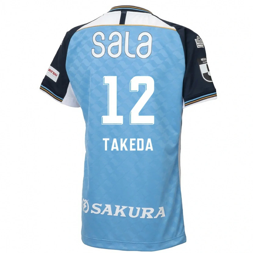 Danxen Kinder Yusei Takeda #12 Himmelblau Schwarz Heimtrikot Trikot 2025/26 T-Shirt