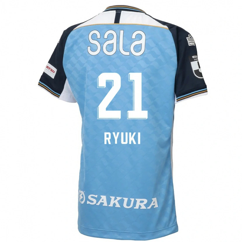 Danxen Kinder Ryuki Miura #21 Himmelblau Schwarz Heimtrikot Trikot 2025/26 T-Shirt
