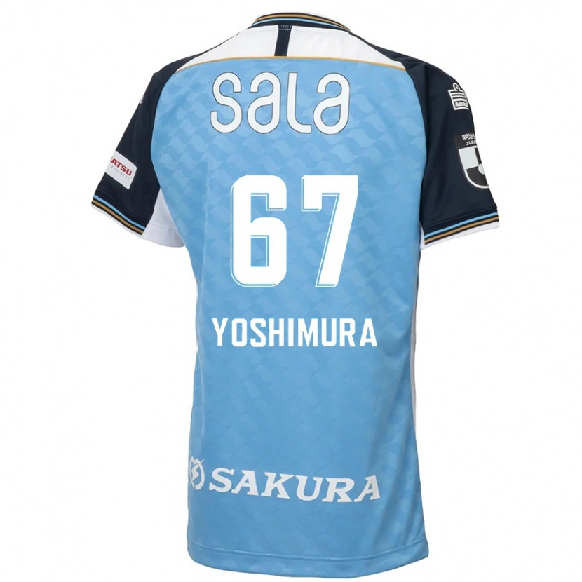 Danxen Kinder Ryusei Yoshimura #67 Himmelblau Schwarz Heimtrikot Trikot 2025/26 T-Shirt