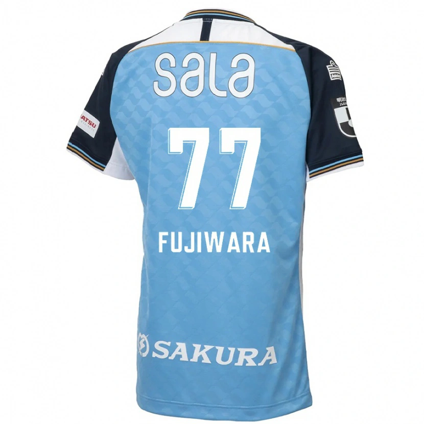 Danxen Kinder Kensuke Fujiwara #77 Himmelblau Schwarz Heimtrikot Trikot 2025/26 T-Shirt
