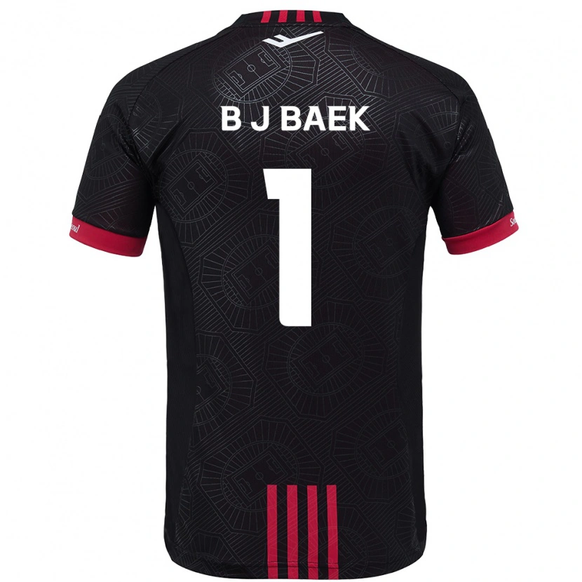Danxen Kinder Jong-Beom Baek #1 Schwarz Rot Heimtrikot Trikot 2025/26 T-Shirt