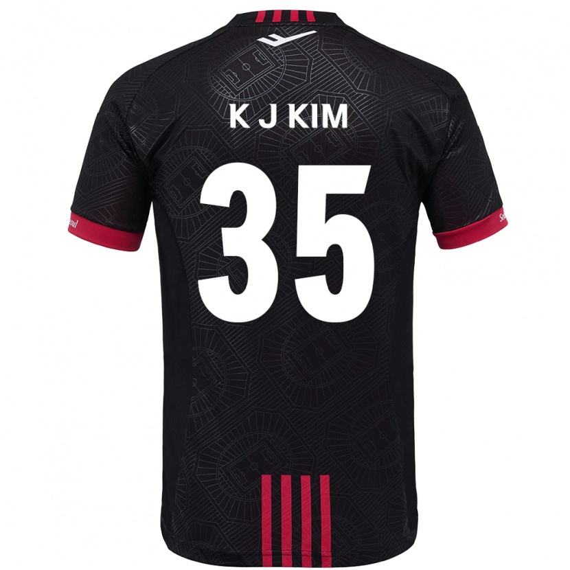 Danxen Kinder Kang-Jun Kim #35 Schwarz Rot Heimtrikot Trikot 2025/26 T-Shirt