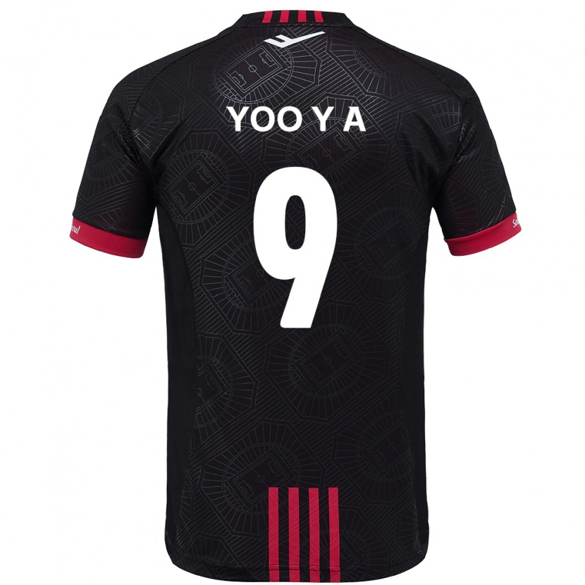 Danxen Kinder Yoo Young-A #9 Schwarz Rot Heimtrikot Trikot 2025/26 T-Shirt