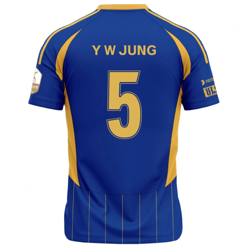 Danxen Kinder Woo-Young Jung #5 Königsblau Gelb Heimtrikot Trikot 2025/26 T-Shirt