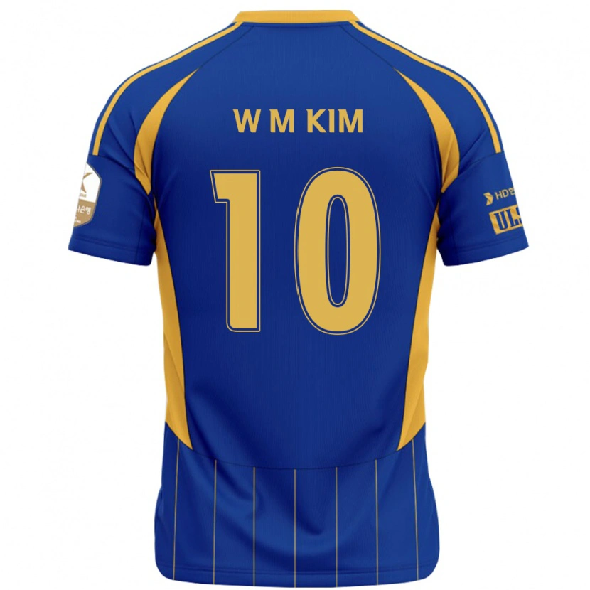 Danxen Kinder Min-Woo Kim #10 Königsblau Gelb Heimtrikot Trikot 2025/26 T-Shirt