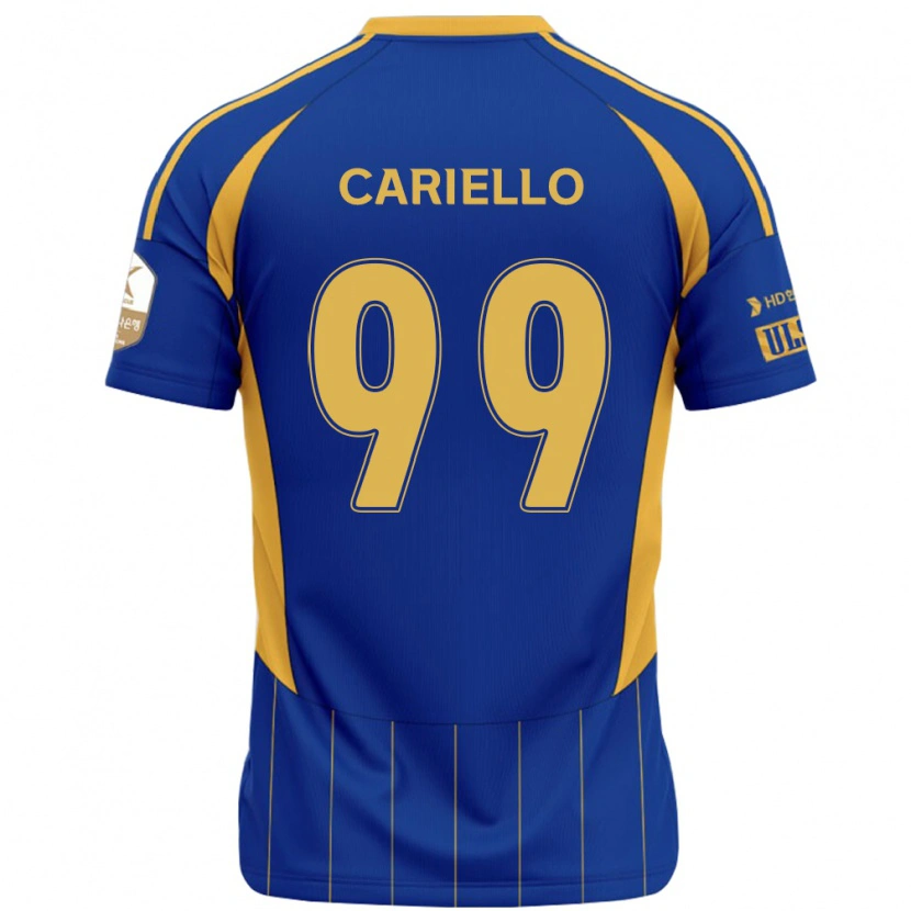 Danxen Kinder Yago Cariello #99 Königsblau Gelb Heimtrikot Trikot 2025/26 T-Shirt